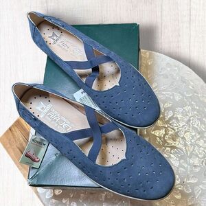 Mephisto Karla Leather Denim Bucksoft 6904N Ballet Flat Soft-Air Comfort Women’s